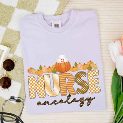 Oncology Nurse Pumpkin Fall T-shirt