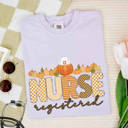 Registered Nurse Pumpkin Fall T-shirt