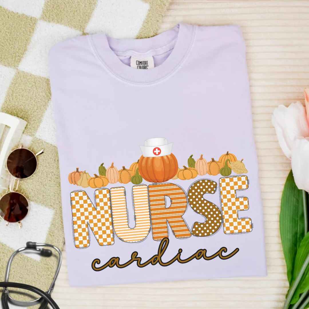 Cardiac Nurse Pumpkin Fall T-shirt