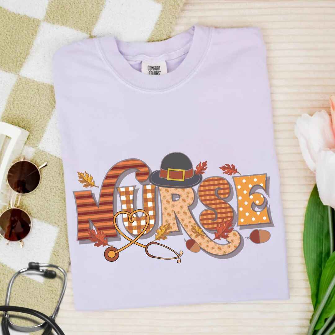 Thanksgiving Fall Nurse T-shirt