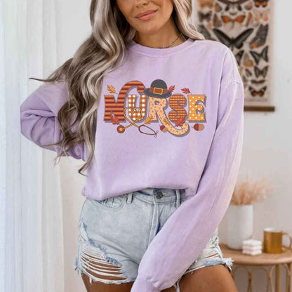 Thanksgiving Fall Nurse Sweatshirt