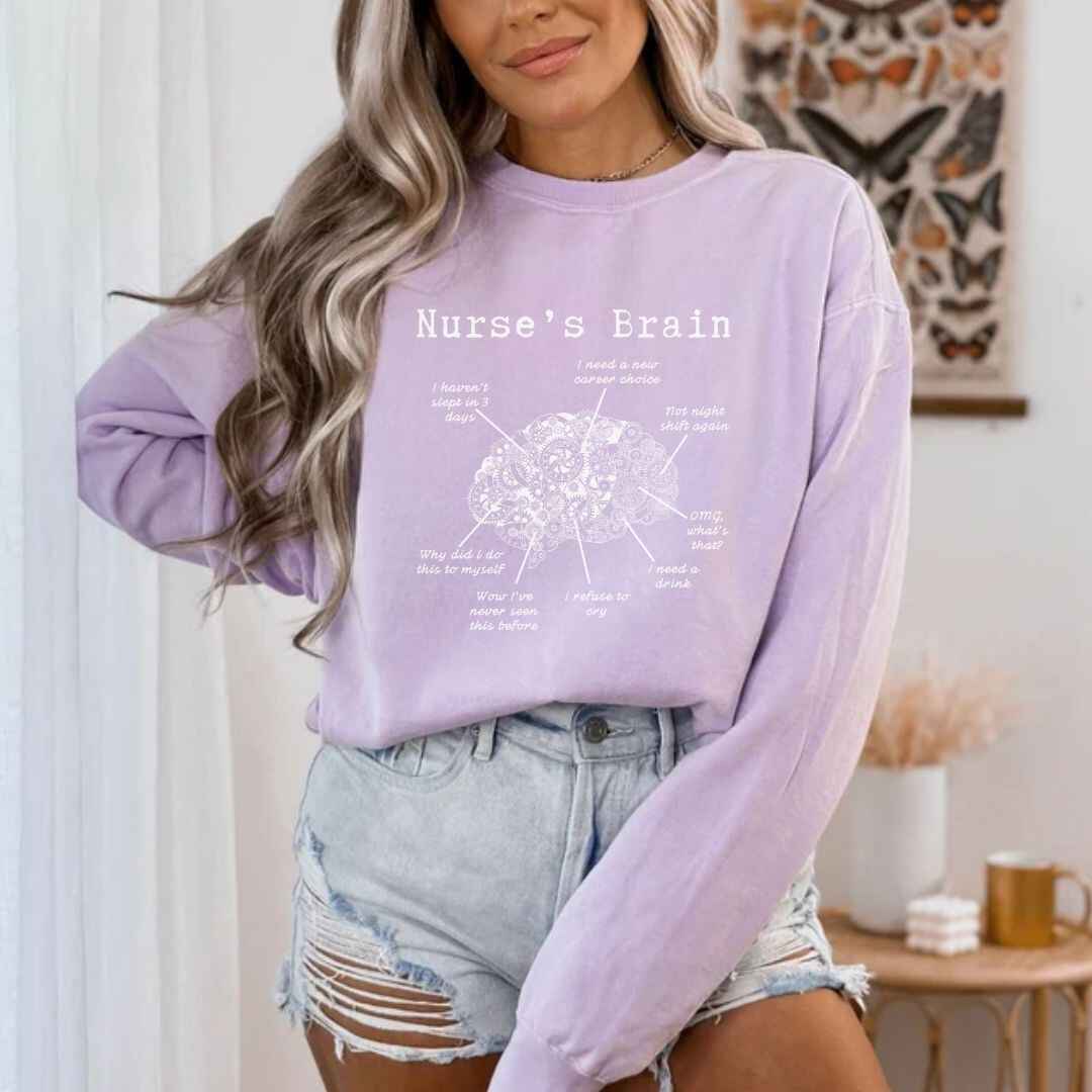 Nurse's Brain Funny Sweatshirt