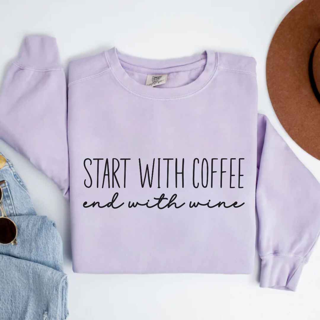 Start With Coffee Sweatshirt
