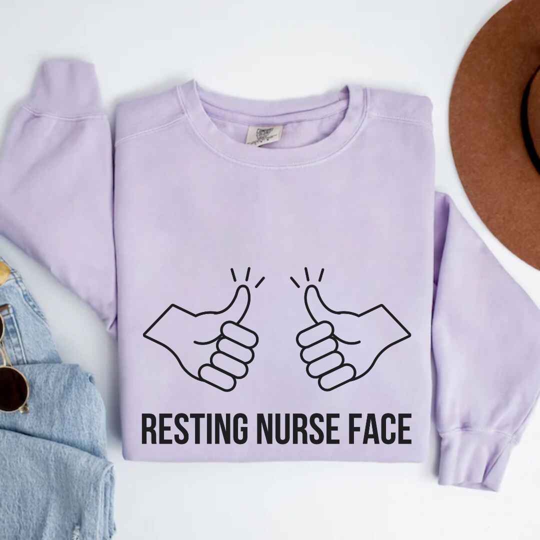 Resting Nurse Face Sweatshirt