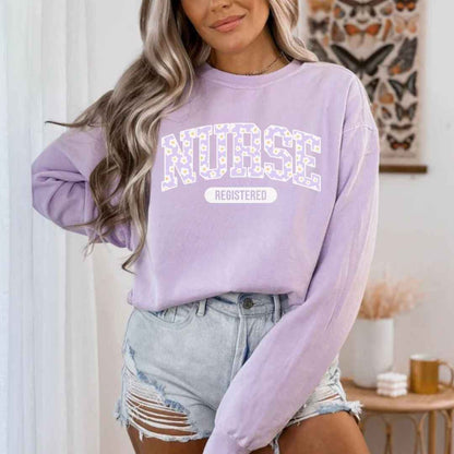 Registered Nurse Bright Floral College Sweatshirt