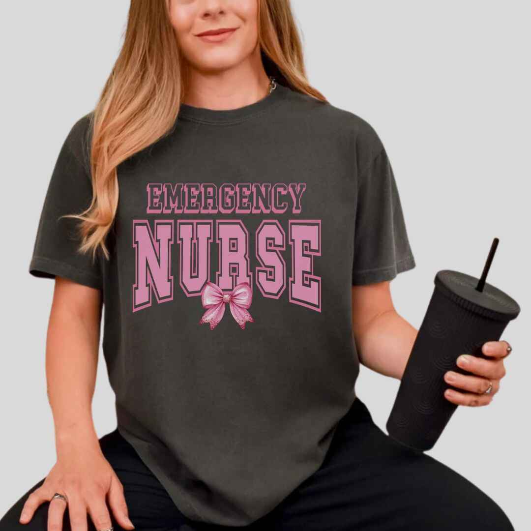 Emergency Nurse College Coquette T-shirt