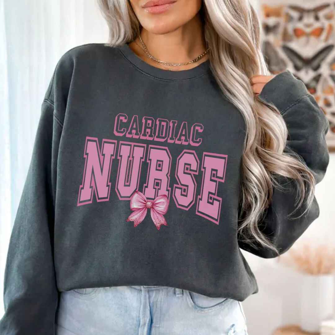 Cardiac Nurse College Coquette Sweatshirt