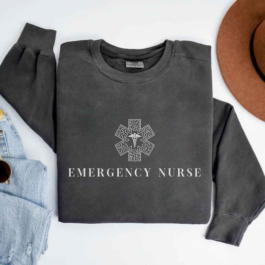 Emergency Nurse Medical 'Caduceus' Symbol Sweatshirt