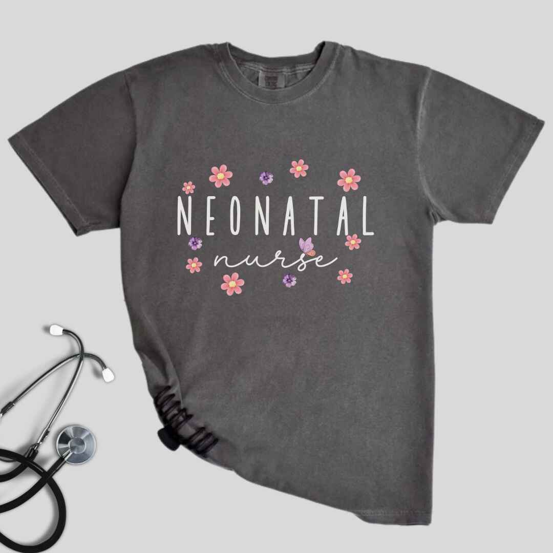 Nicu Neonatal Nurse Floral T-shirt