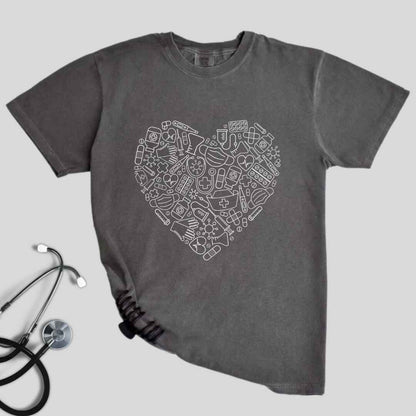 For The Love Of Medicine Heart T-shirt