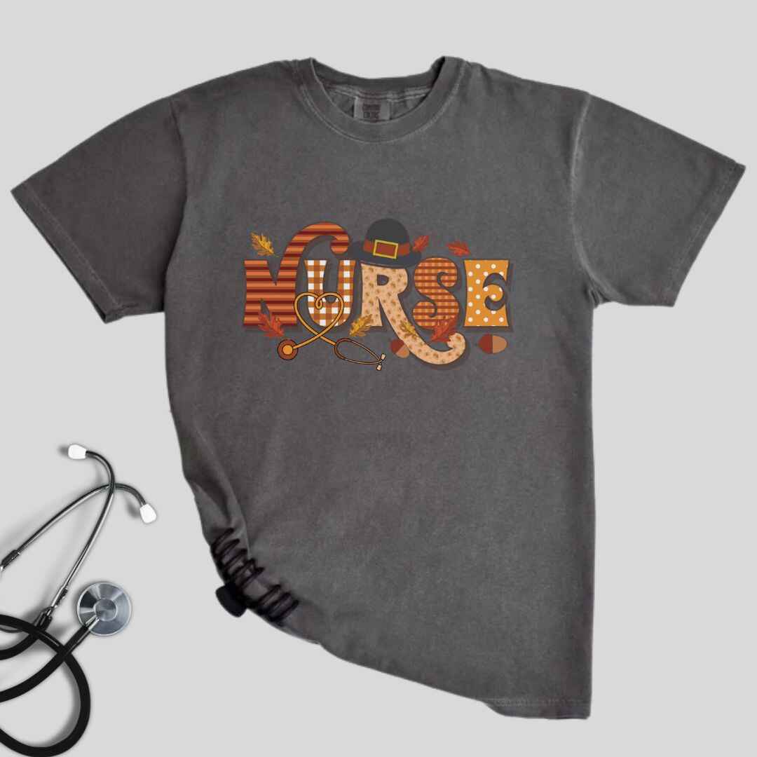 Thanksgiving Fall Nurse T-shirt