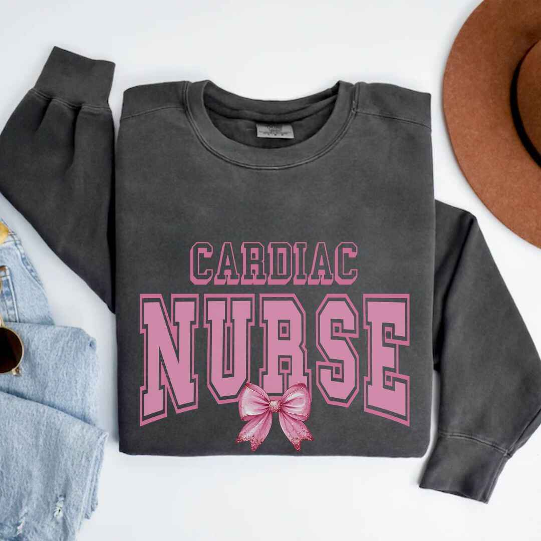 Cardiac Nurse College Coquette Sweatshirt