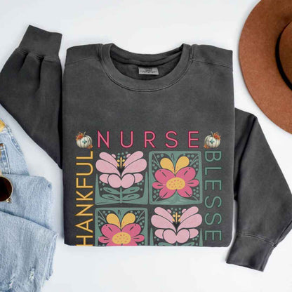 Thankful & Blessed General Nurse Fall Sweatshirt