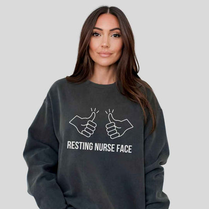 Resting Nurse Face Sweatshirt