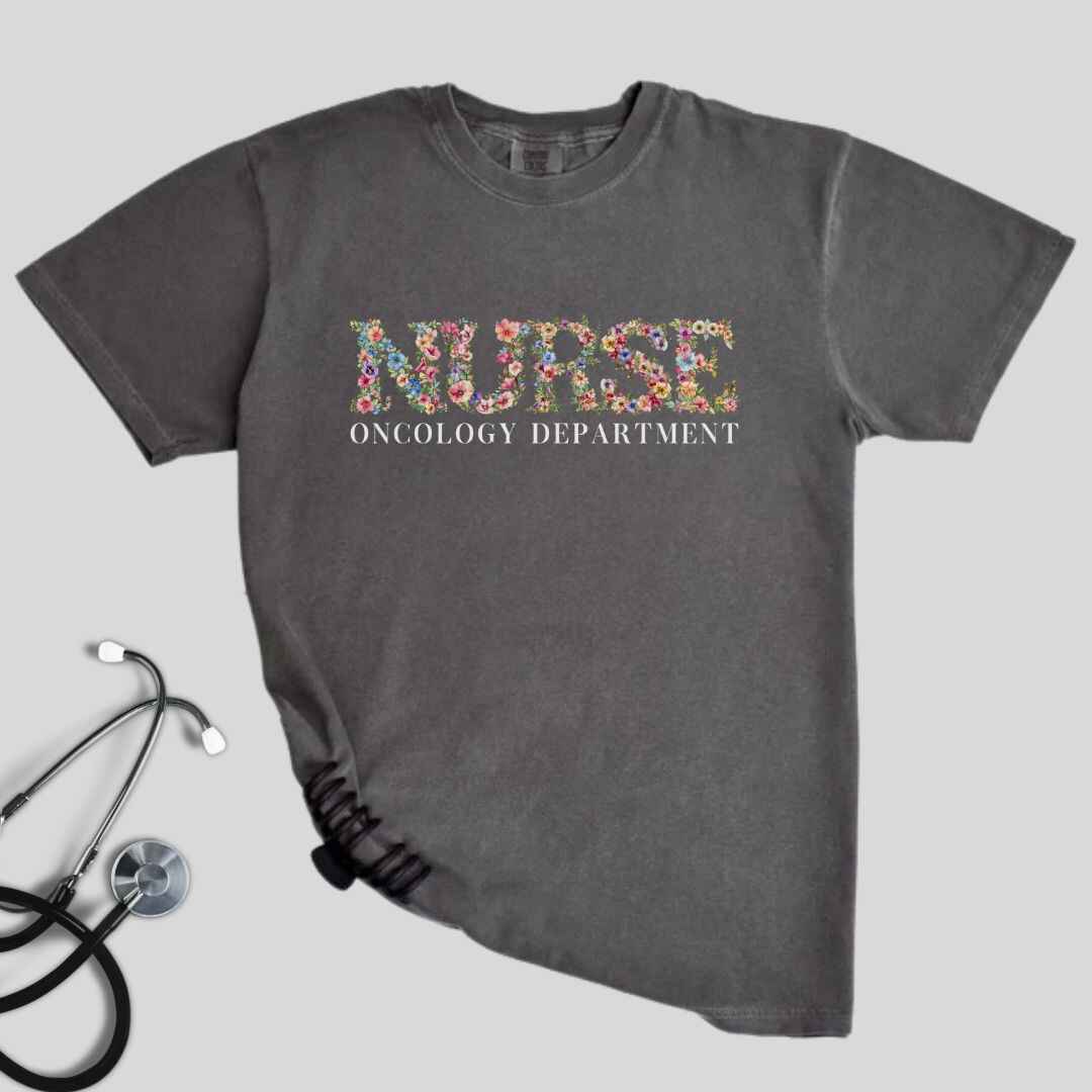 Oncology Nurse Oncology Department Floral T-shirt