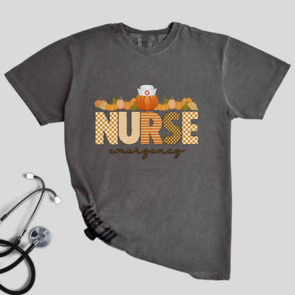 Emergency Nurse Pumpkin Fall T-shirt