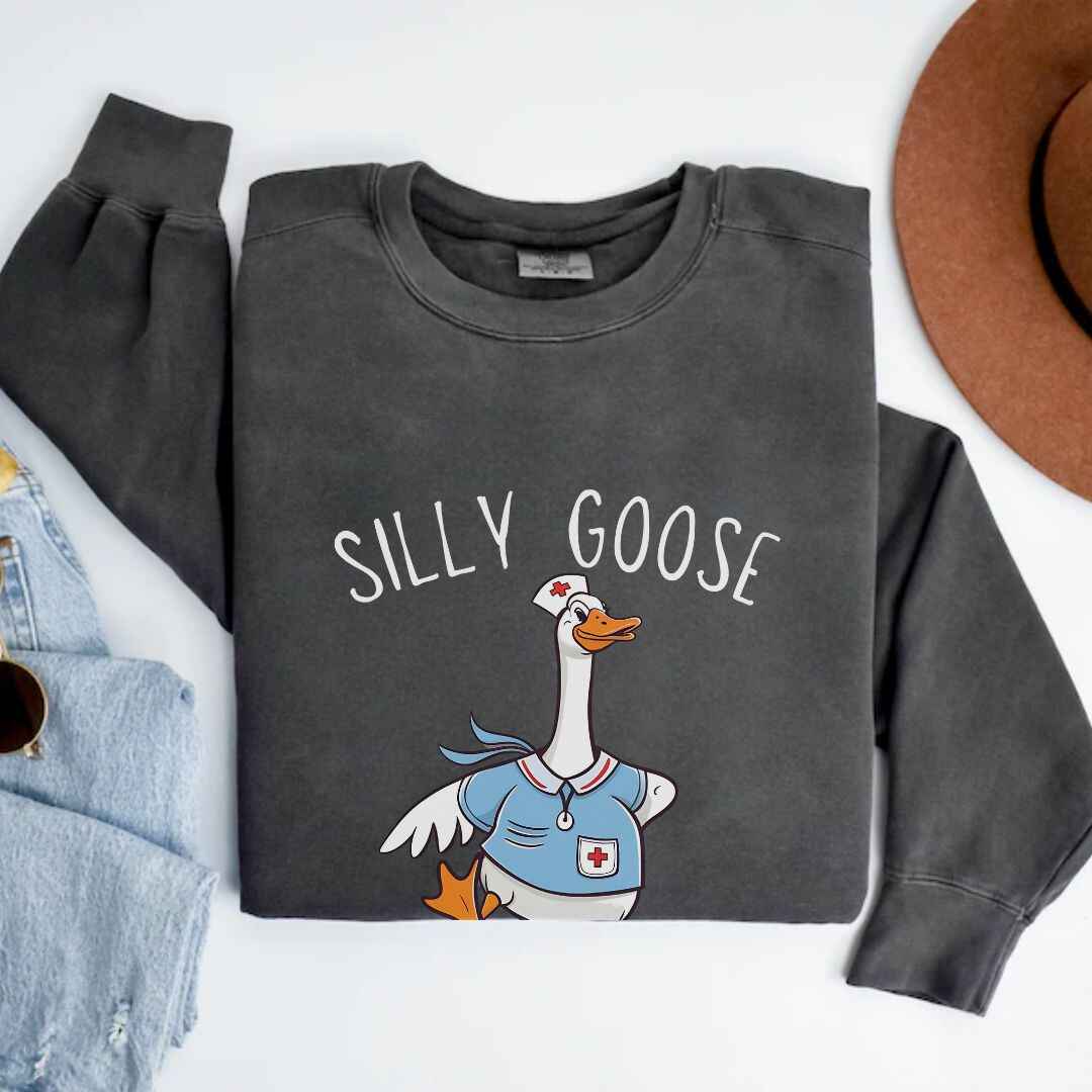 Silly Goose Nurse Club Funny Sweatshirt