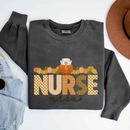 Nicu Neonatal Nurse Pumpkin Fall Sweatshirt