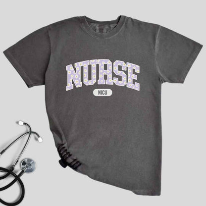 Nicu Neonatal Nurse Bright Floral College T-shirt