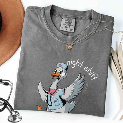 Night Shift Silly Goose Funny T-shirt