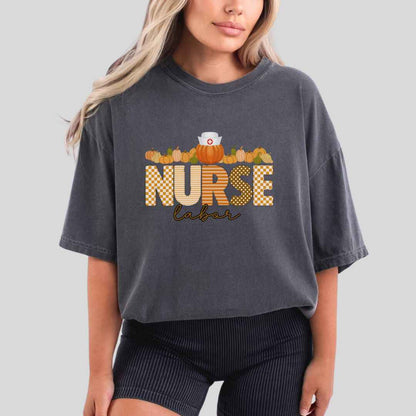 L&D Pumpkin Fall Nurse T-shirt