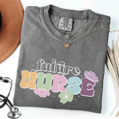 Floral Future Nurse T-shirt