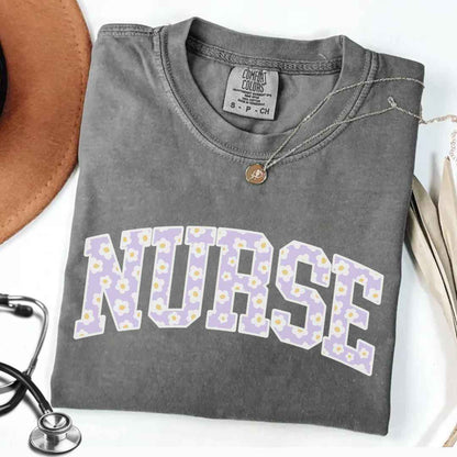 General Nurse Bright Floral College T-shirt