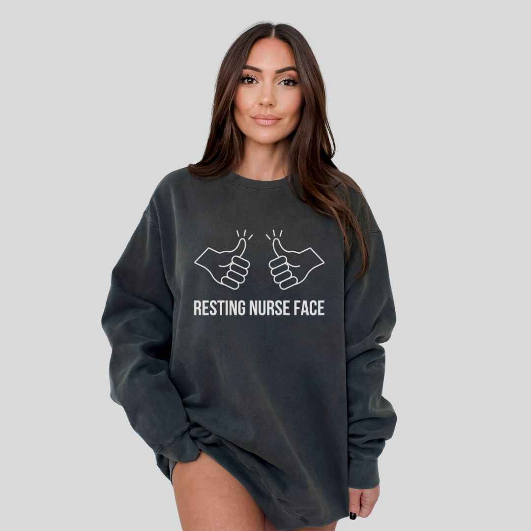 Resting Nurse Face Sweatshirt