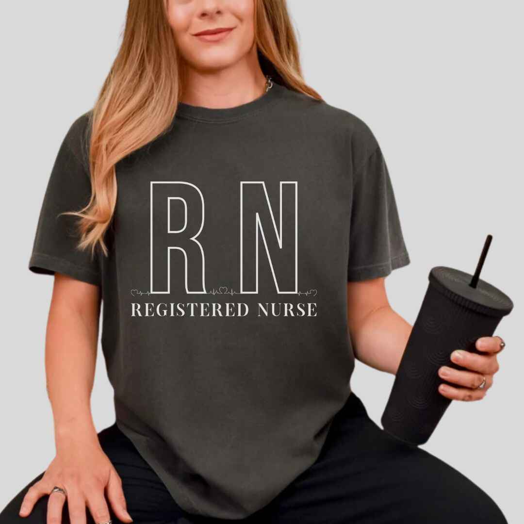 Registered Nurse RN EKG Minimalist T-shirt