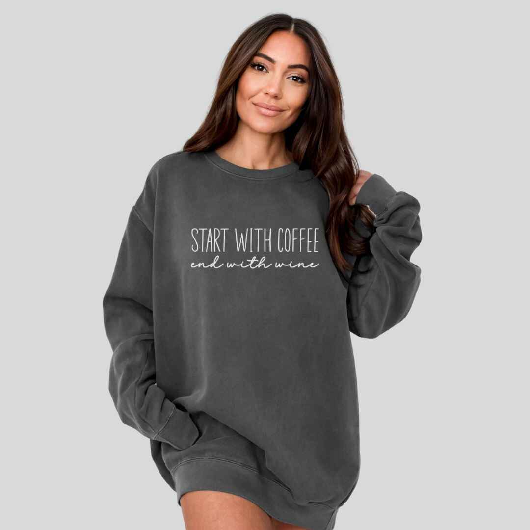 Start With Coffee Sweatshirt