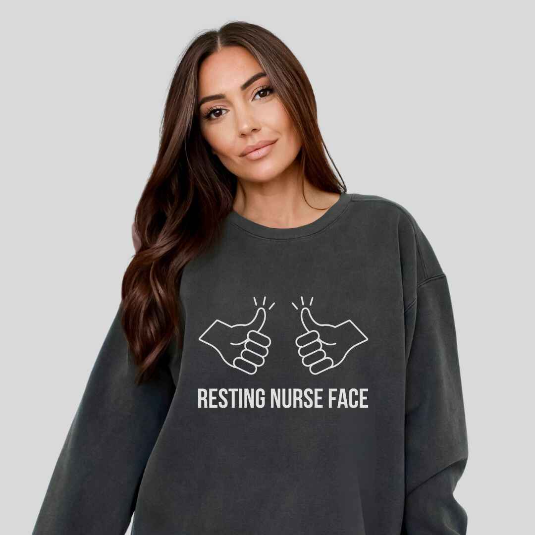 Resting Nurse Face Sweatshirt