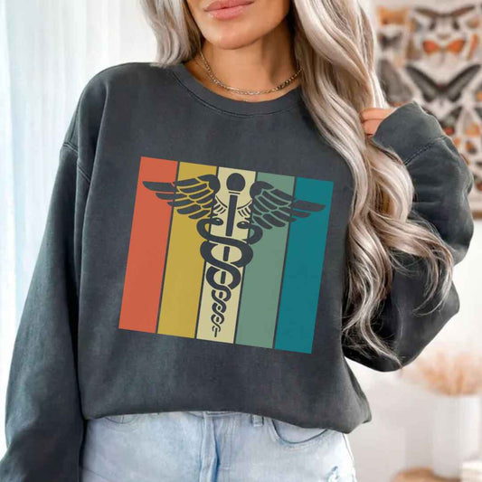 Rainbow Medical 'Caduceus' Symbol Sweatshirt