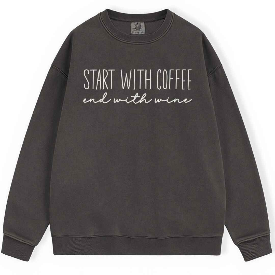Start With Coffee Sweatshirt