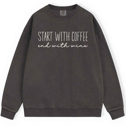 Start With Coffee Sweatshirt