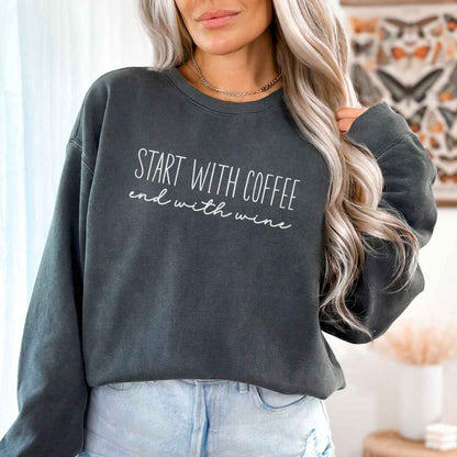 Start With Coffee Sweatshirt