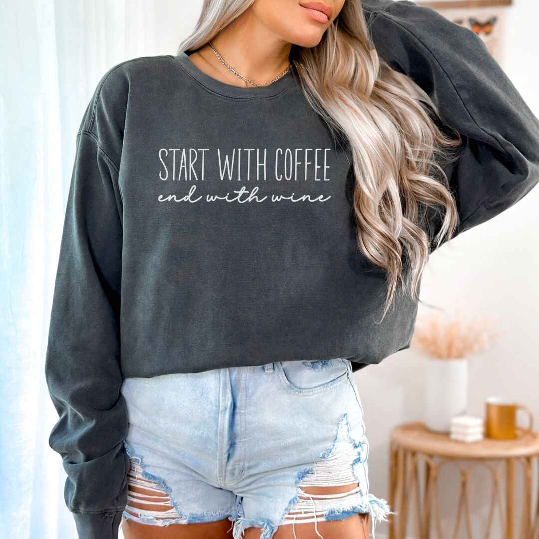 Start With Coffee Sweatshirt