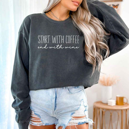 Start With Coffee Sweatshirt