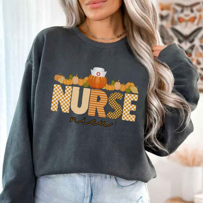 Nicu Neonatal Nurse Pumpkin Fall Sweatshirt