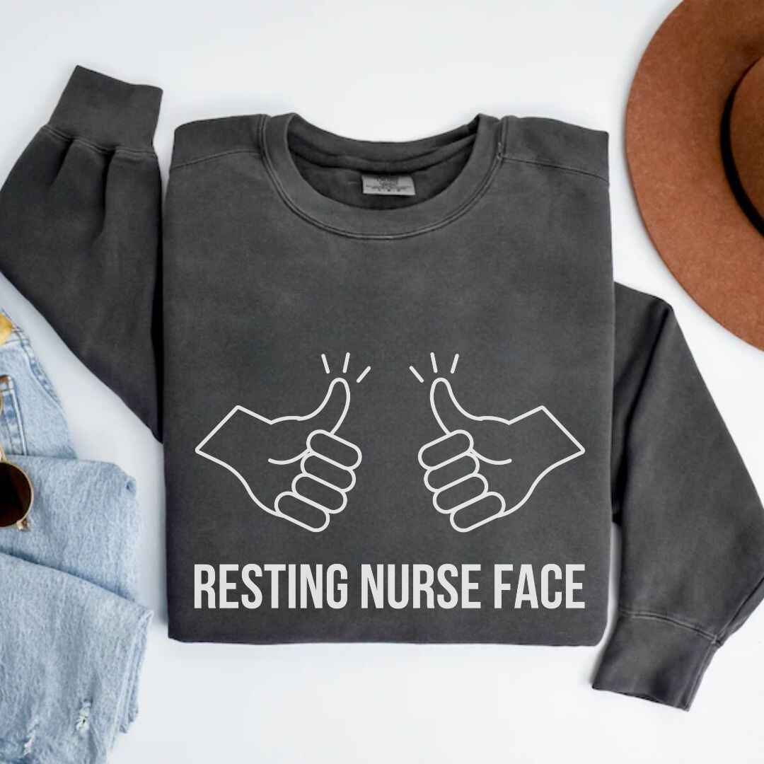 Resting Nurse Face Sweatshirt