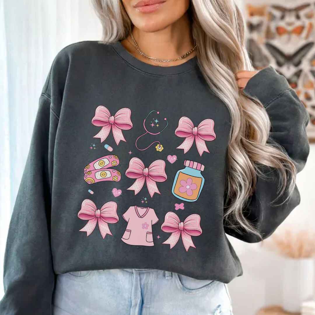 Girly Coquette Nurse Sweatshirt