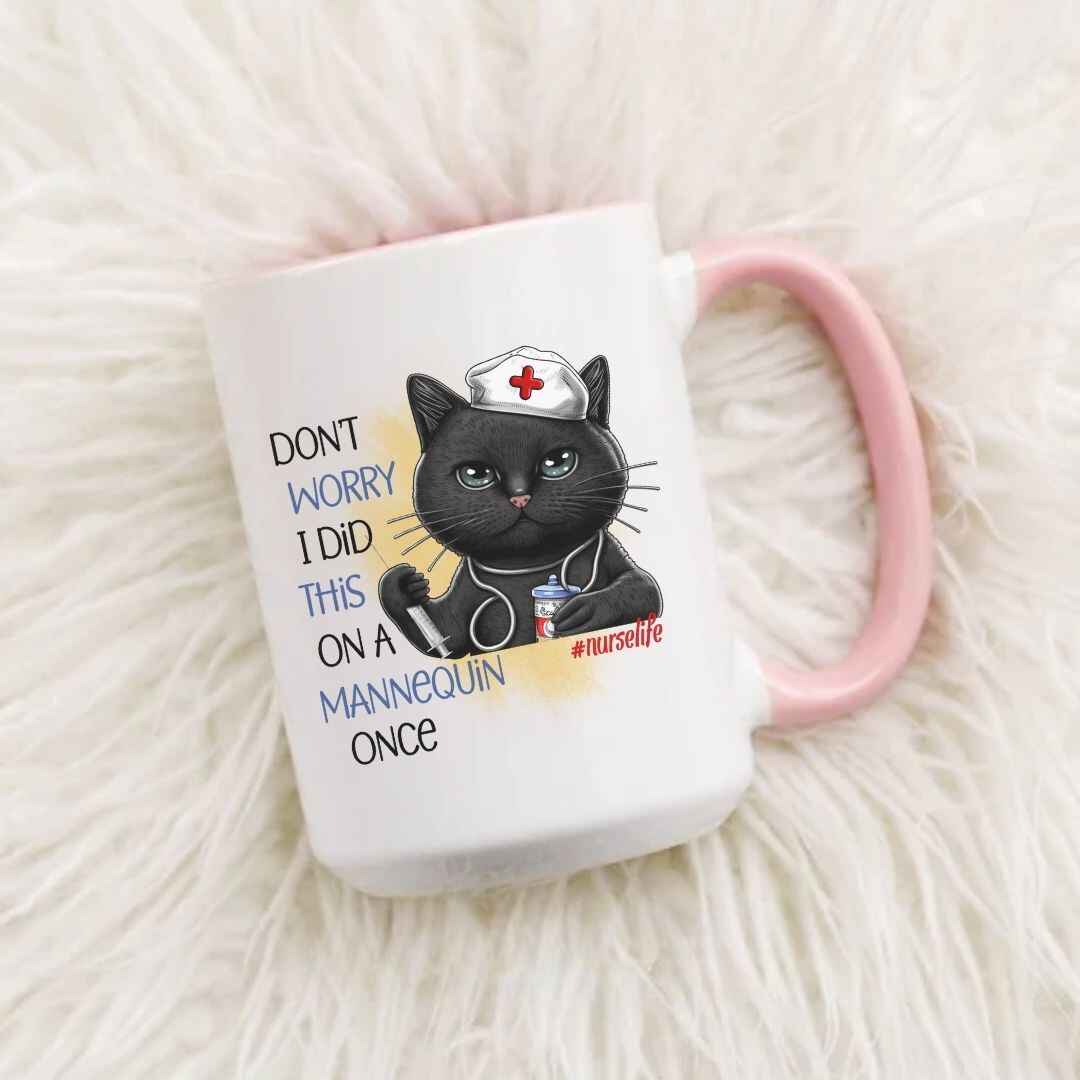 Funny Cat Nurse Mug