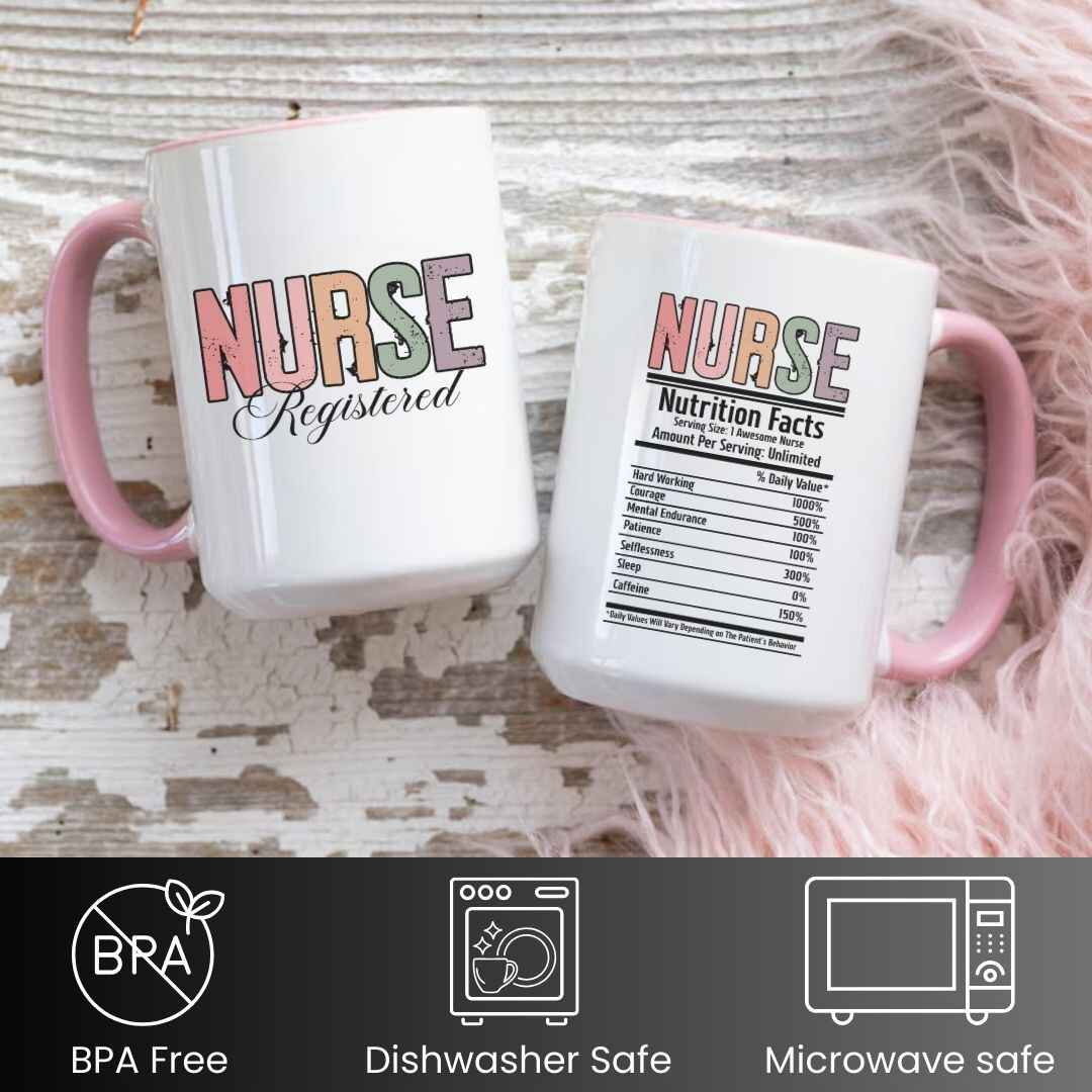 Registered Nurse Nutrition Facts Mug