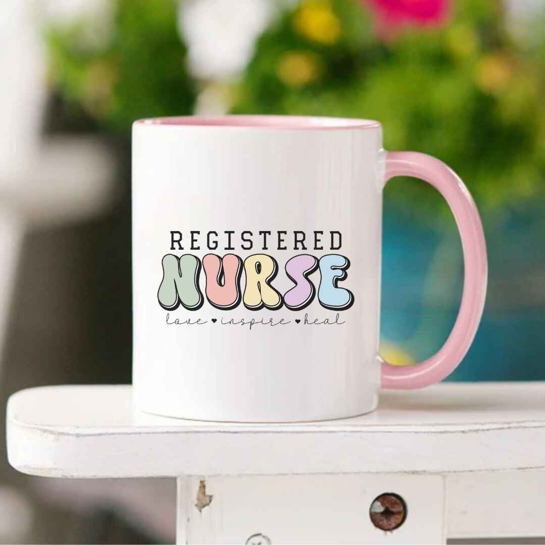 Love, Inspire, Heal Registered Nurse Mug