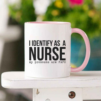 I Identify As a Nurse Funny Mug