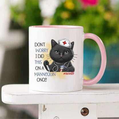 Funny Cat Nurse Mug