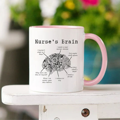 Nurse's Brain Funny Nurse Mug