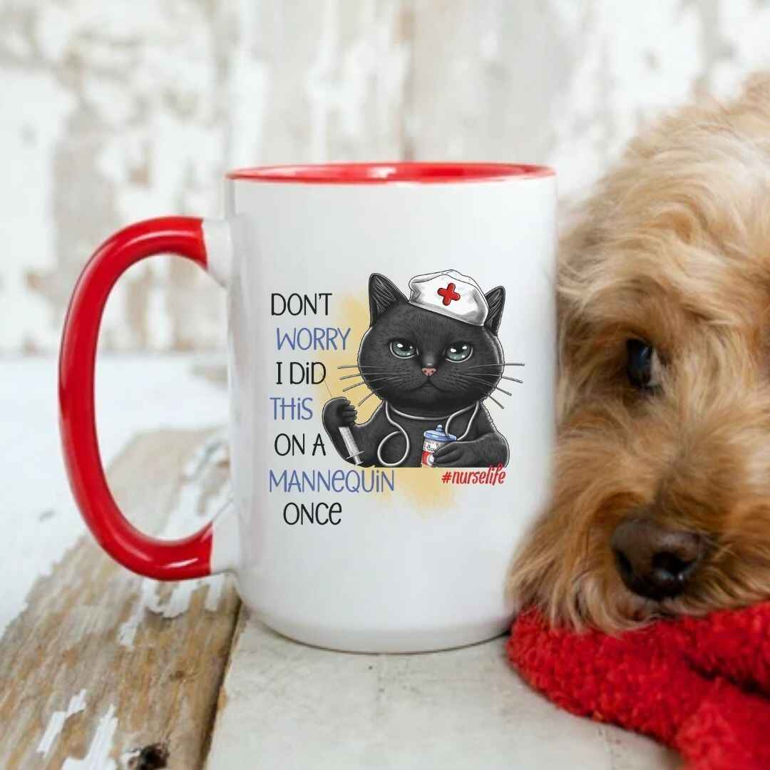 Funny Cat Nurse Mug