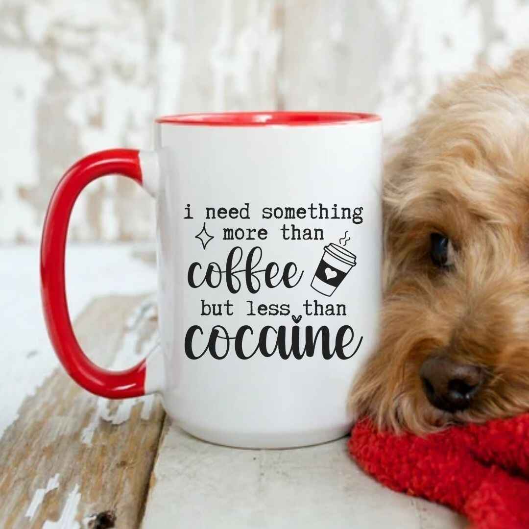 More Than Coffee, Less Than Cocaine Funny Mug