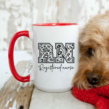 Registered Nurse Leopard Print Mug