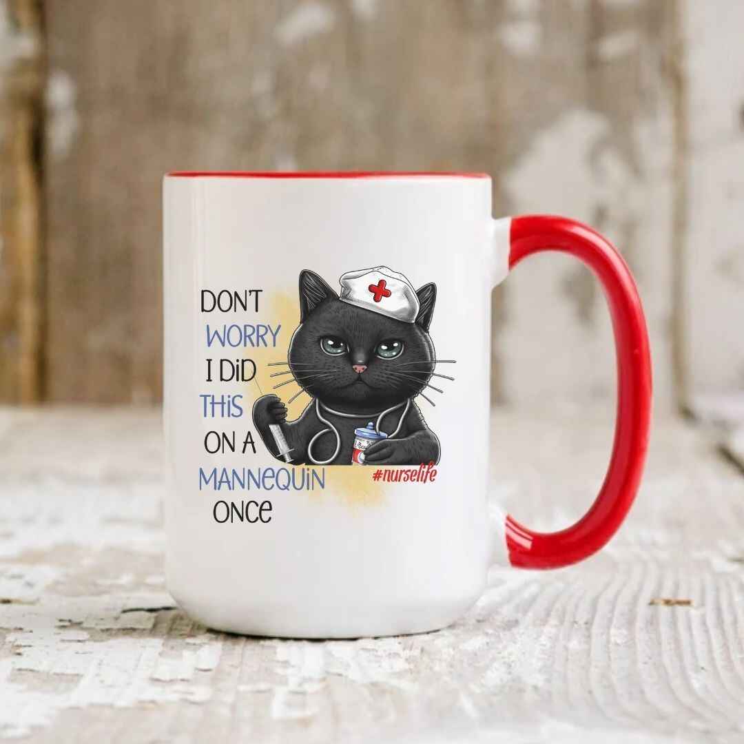 Funny Cat Nurse Mug